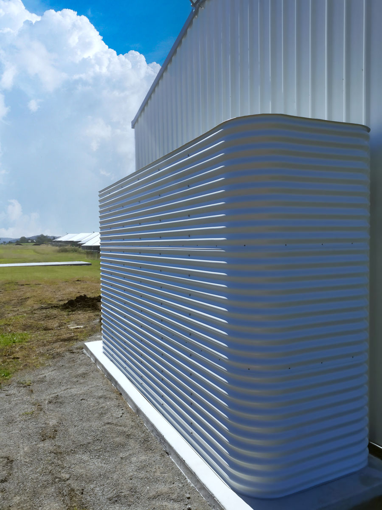 ccwt modline metal water tank in ironstone